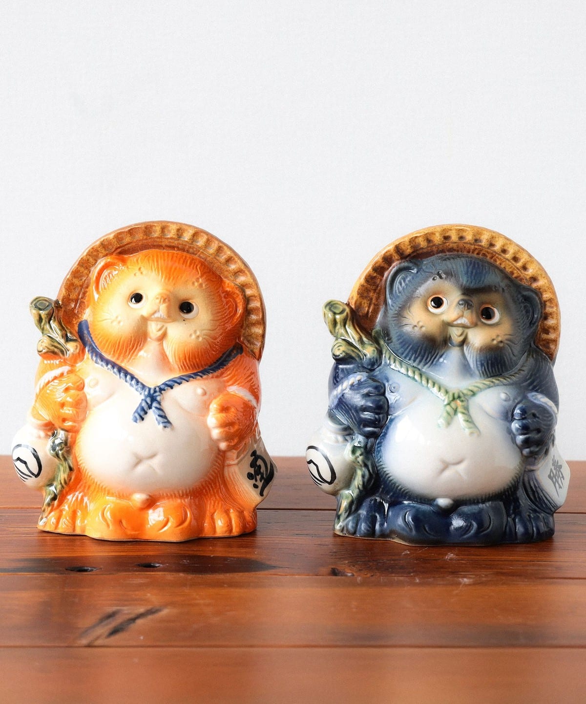 BEAMS JAPAN（ビームス ジャパン）【別注】信楽焼 たぬき 橙 中