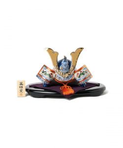 中外陶園 / 薬師窯 染錦 出世兜 青龍