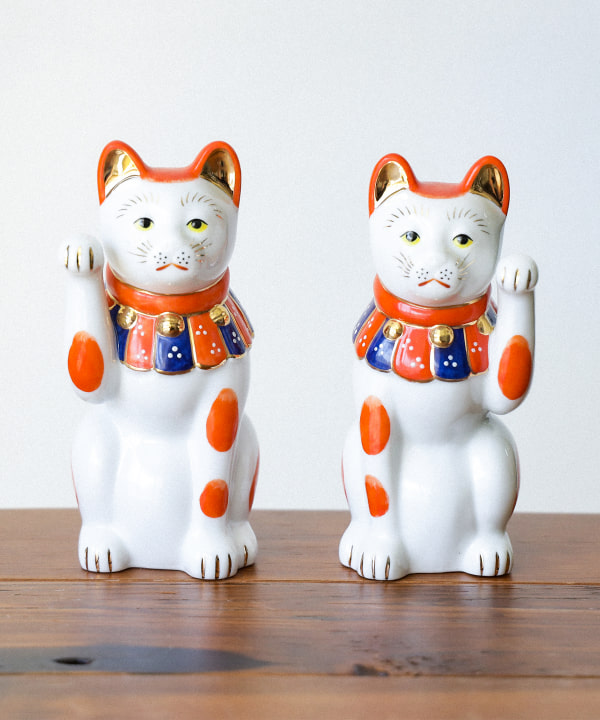 BEAMS JAPAN（ビームス ジャパン）【別注】中外陶園 / 瀬戸 招き猫 左