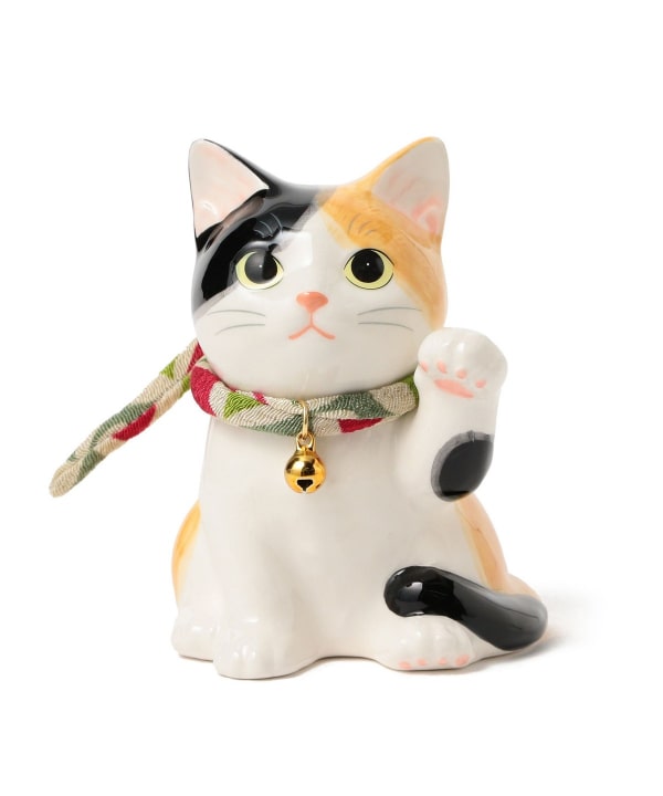 ひびきょう【井波彫刻】野中願児作 招き猫 桂材 ひびきょう【井波彫刻】野中願児作 招き猫 桂材 ひびきょう