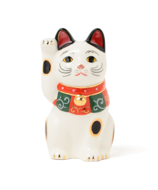 中外陶園 / 薬師窯 唐草 招き猫 小