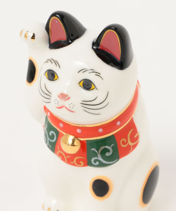 中外陶園 / 薬師窯 唐草 招き猫 小