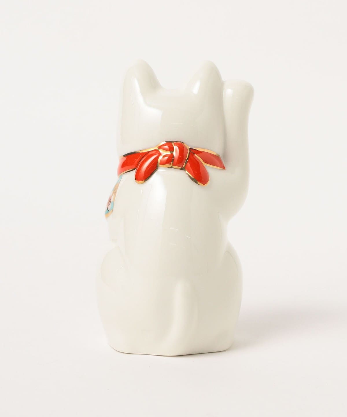 新品未開封　BEAMS 招き猫　寅さん　チェック柄　ベージュ　5号　左右セット BEAMS JAPAN（BEAMS JAPAN）【別注】中外東苑/招財貓右手3號