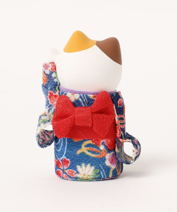 中外陶園 / 薬師窯 錦彩ちりめん小判 招き猫 小
