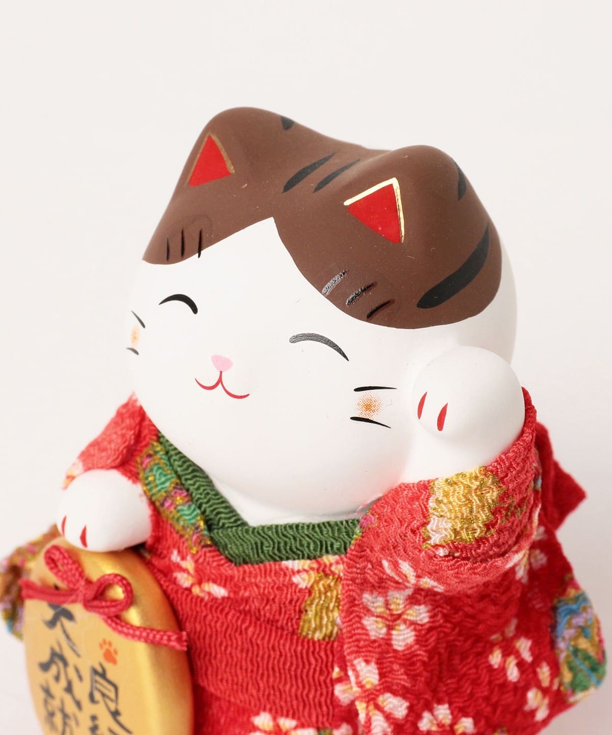 中外陶園 / 藥師窯 錦彩縮緬小判 招財貓 小