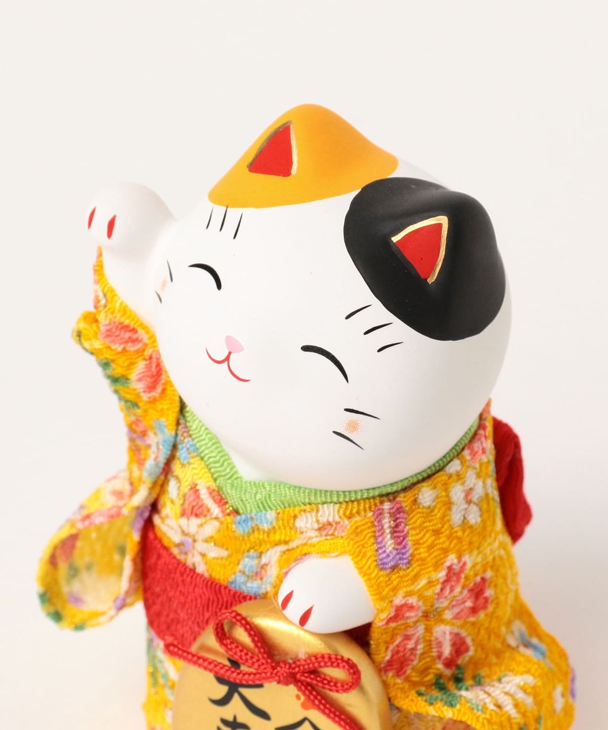 中外陶園 / 藥師窯 錦彩縮緬小判 招財貓 小