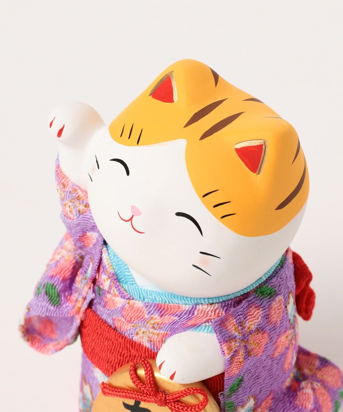 中外陶園 / 藥師窯 錦彩縮緬小判 招財貓 小
