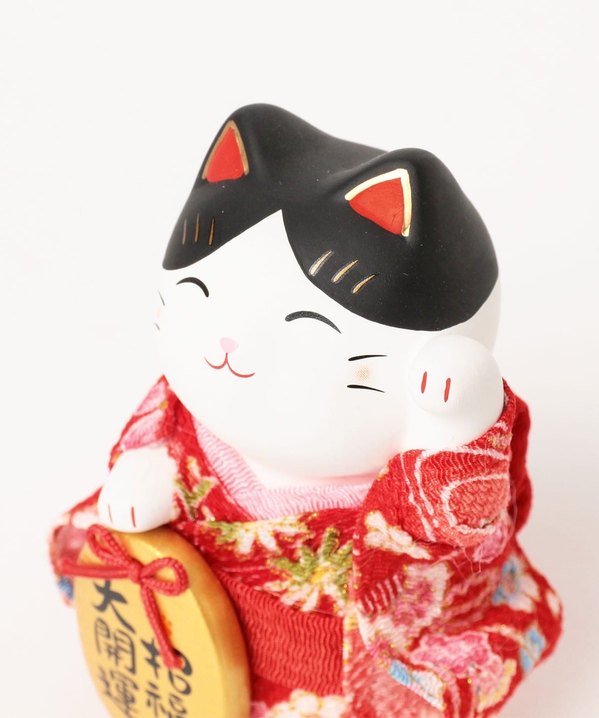 中外陶園 / 藥師窯 錦彩縮緬小判 招財貓 小