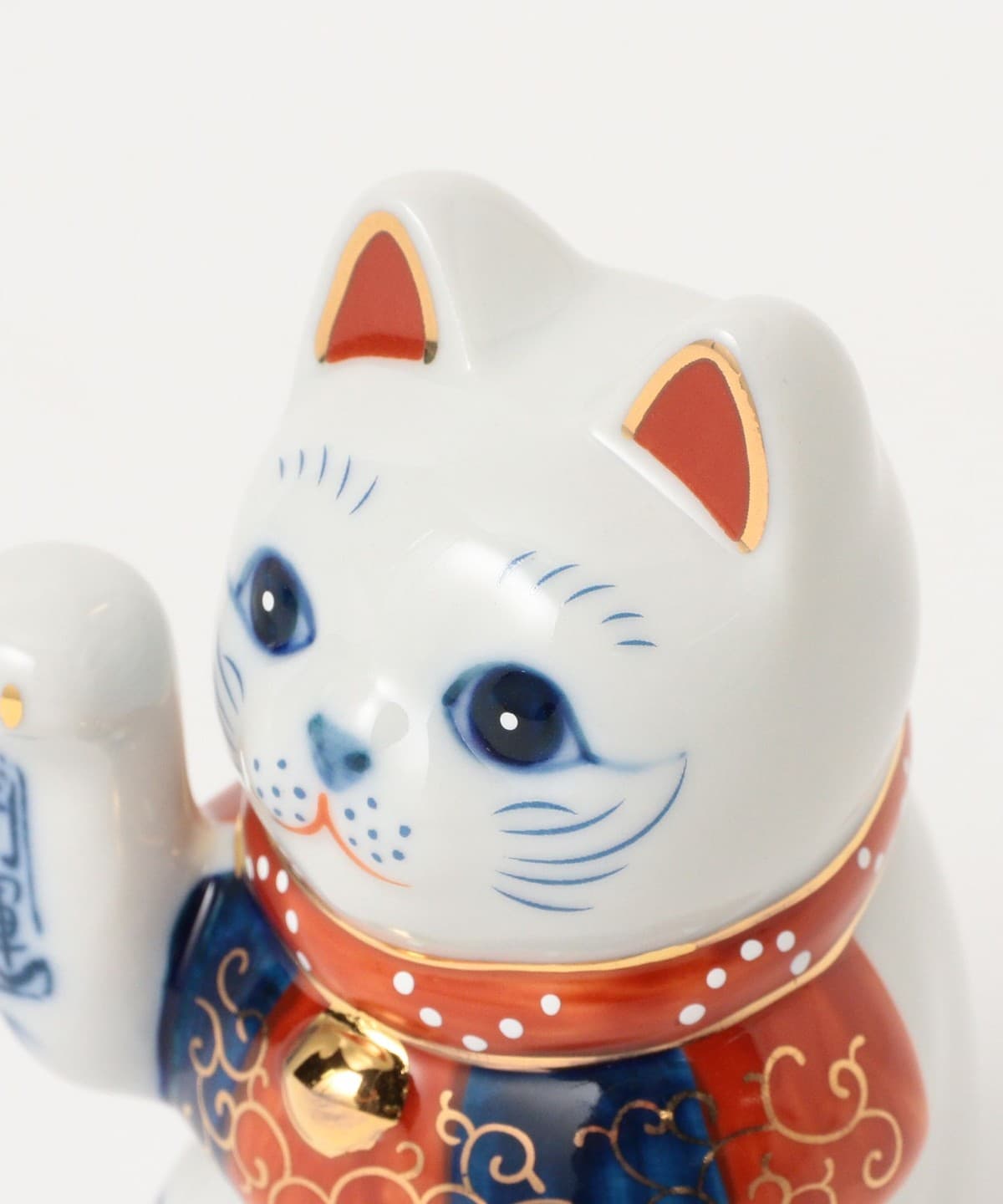 中外陶園 / 藥師窯 染付開運招福 招財貓 3.5號