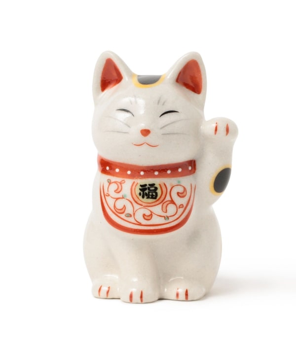 中外陶園 / 薬師窯 陶彩万福唐草 招き猫 小