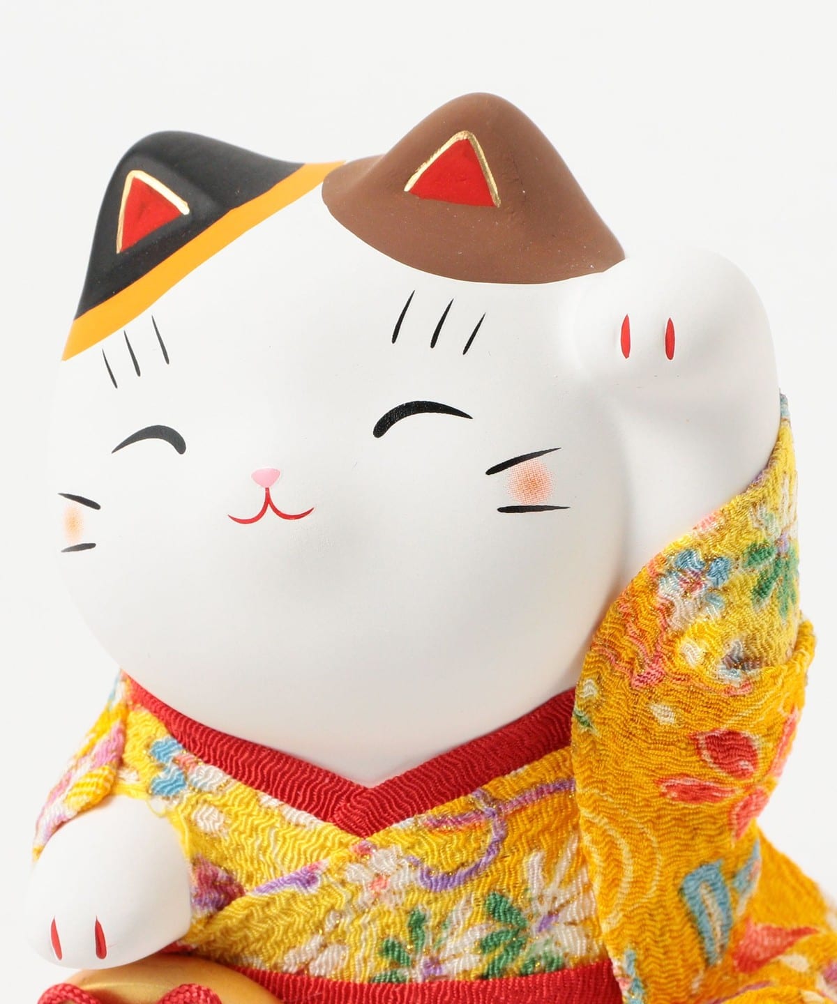 中外陶園 / 藥師窯 錦彩縮緬小判 招財貓 大