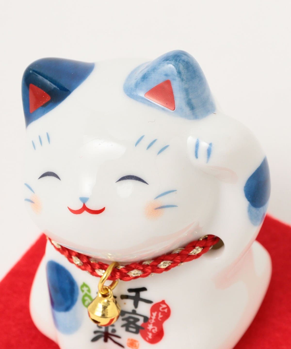 中外陶園 / 藥師窯 染錦人形 招財貓 附鈴鐺