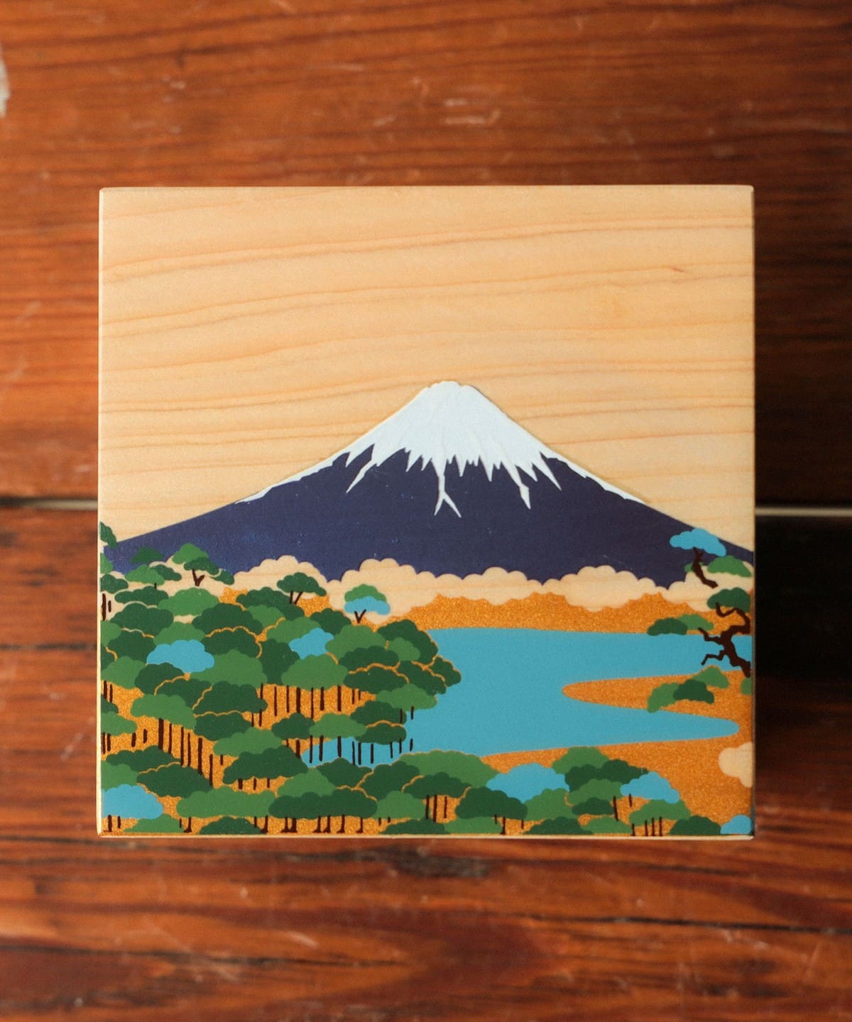 【別注】大辻漆器 / 蒔繪木盒 松 小