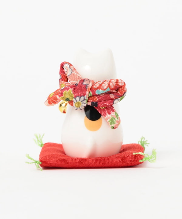 中外陶園 / 薬師窯 彩絵ふく福 おねがい猫 小