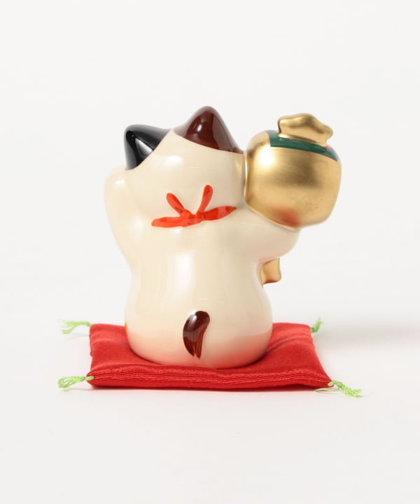 中外陶園 / 薬師窯 招福開運 招き猫 槌持ち