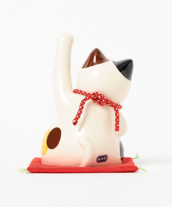 中外陶園 / 薬師窯 彩絵必勝招福 招き猫 大