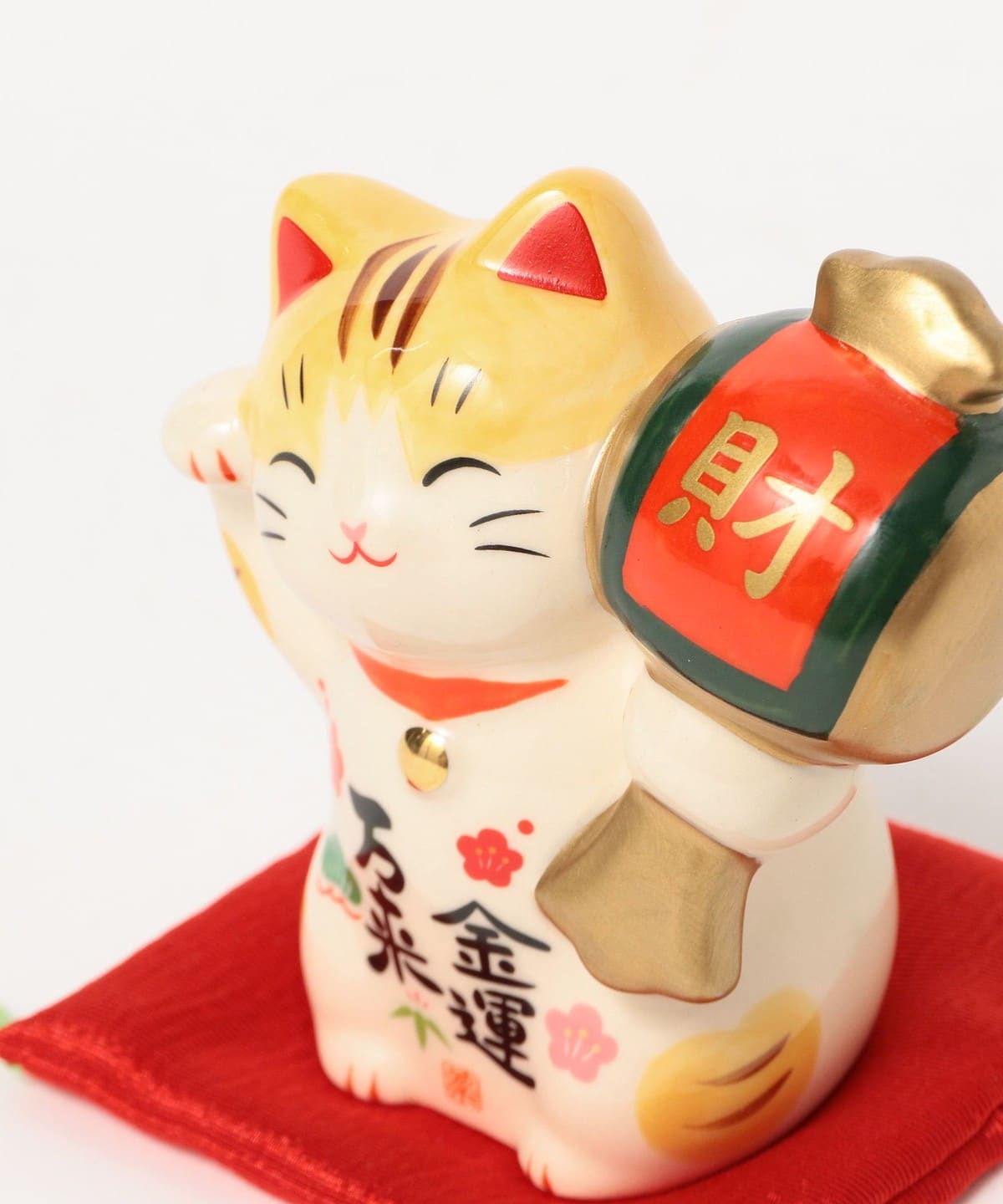 中外陶園 / 藥師窯 金運萬來 招財貓 持槌