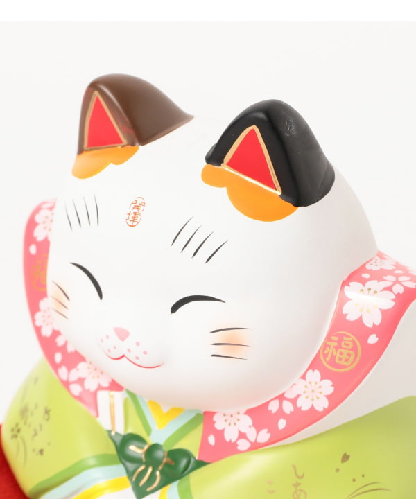 中外陶園 / 薬師窯 桜福助 招き猫 4号