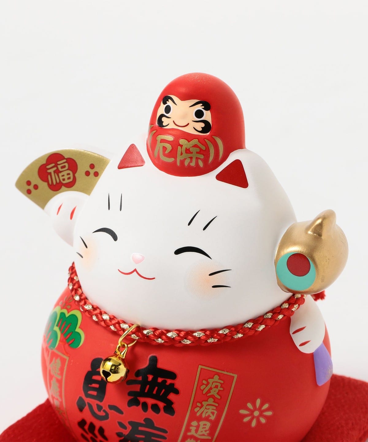 中外陶園 / 藥師窯 錦彩無病息災達摩 招財貓