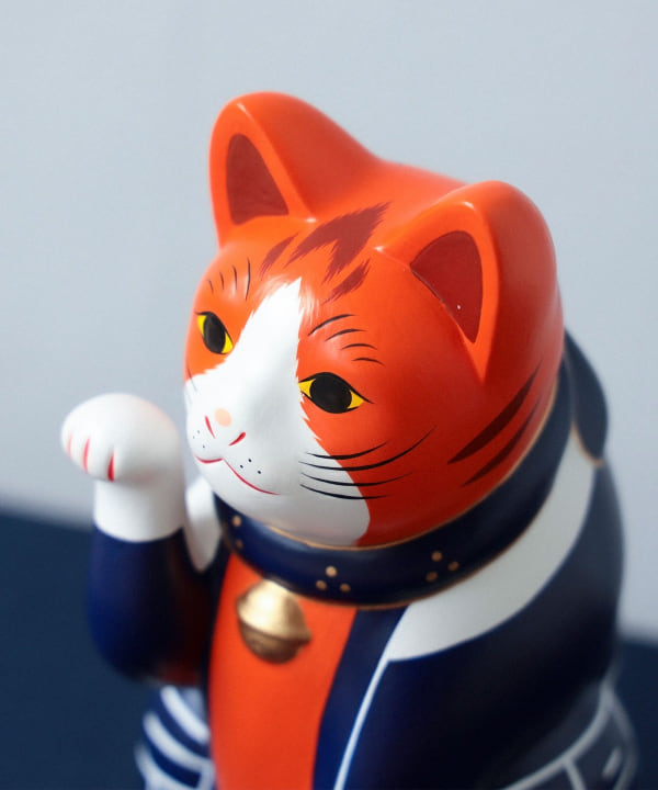 【別注】中外陶園 / お祭り 招き猫 右手 5号 ※商品の色味は白背景商品単体で撮影した画像をご参照ください。