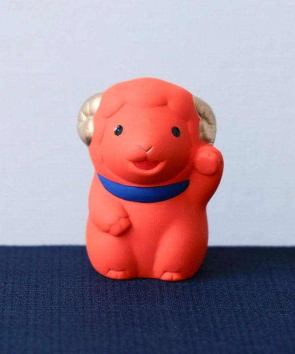 【別注】中外陶園 / 干支人形 橙 未(ひつじ) ※商品の色味は白背景商品単体で撮影した画像をご参照ください。