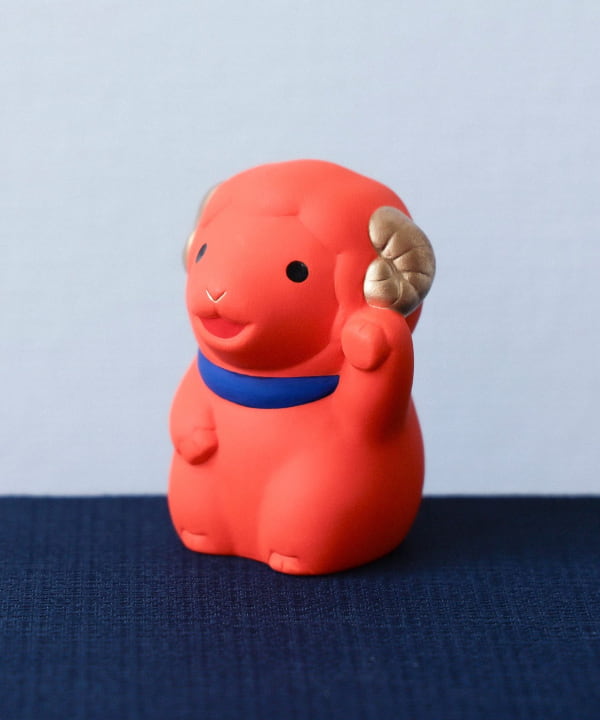 【別注】中外陶園 / 干支人形 橙 未(ひつじ) ※商品の色味は白背景商品単体で撮影した画像をご参照ください。