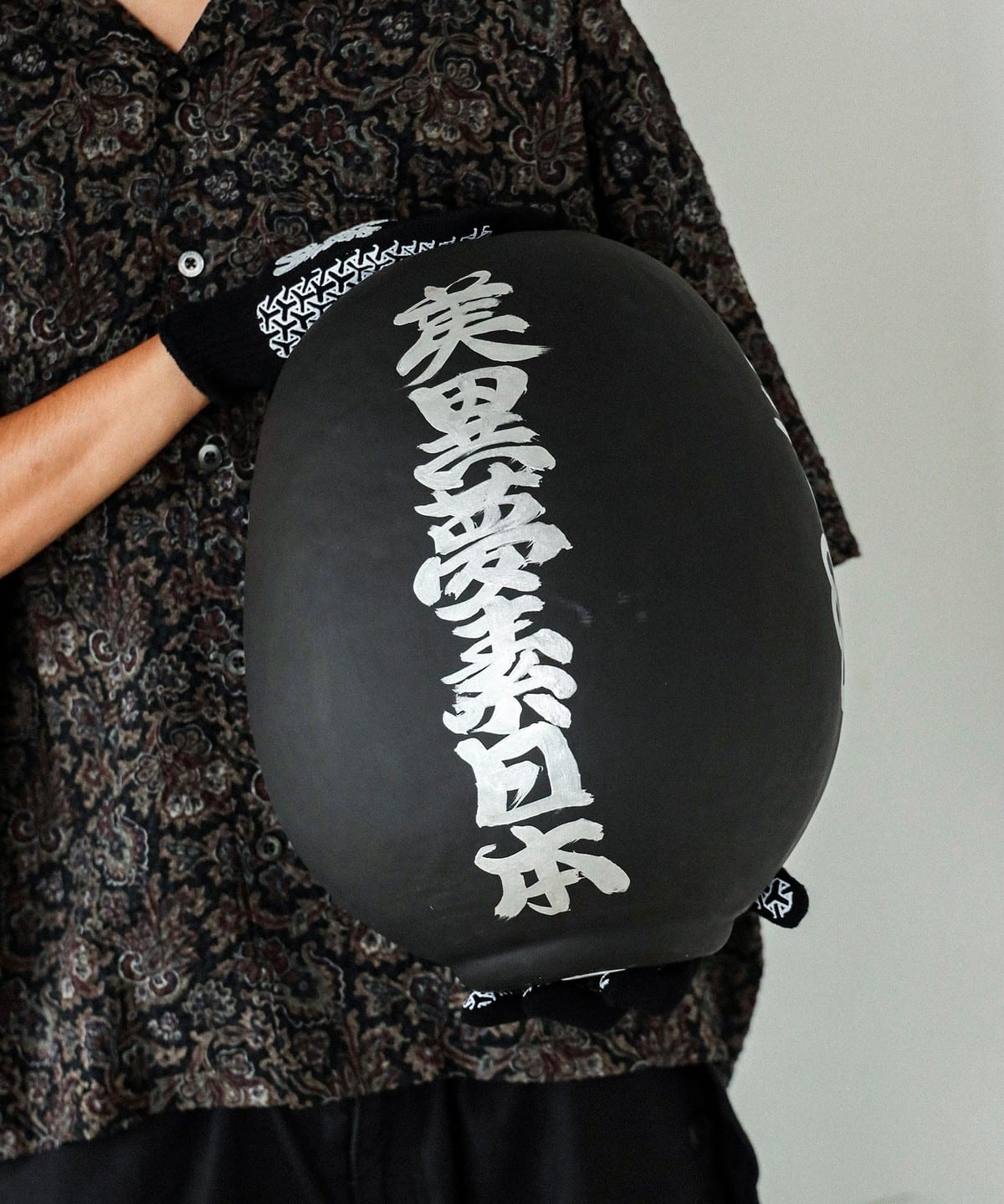 【別注】白河達摩總本舖 / BEAMS JAPAN 鬍鬚體 達摩 墨黑 35cm