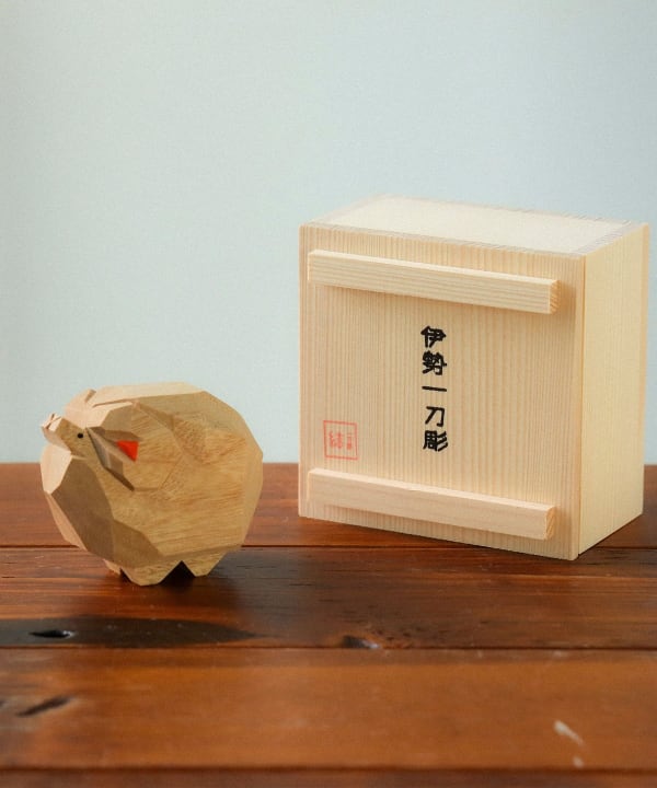 【別注】一刀彫 結 / 干支人形 未 ※商品の色味は白背景商品単体で撮影した画像をご参照ください。