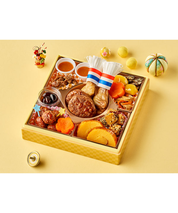 【別注】石井食品 / イシイのキッズおせち 2人前 BEAMS JAPAN 限定特典「干支の置物」付 イメージ画像「コマ・毬」などは付属しません