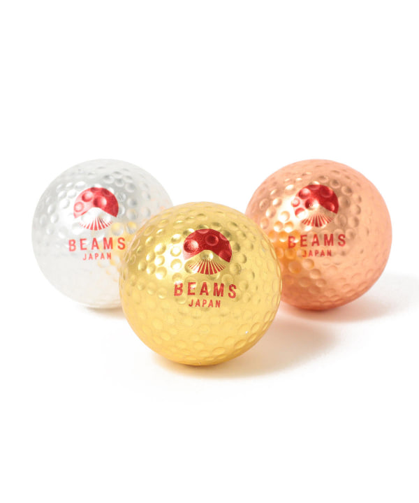 Beams Japan ビームス ジャパン 箔一 Beams Japan 別注 金銀銅 ゴルフボール セット 雑貨 ホビー スポーツ ゴルフ グッズ 通販 Beams