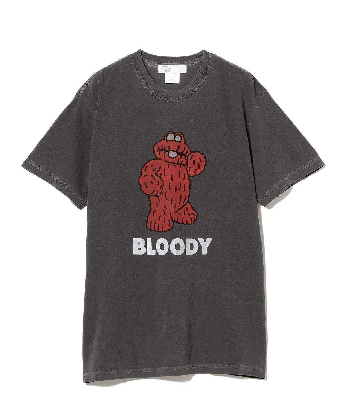 フジサキ タクマ / BLOODY Tee Tシャツ・カットソー MEN CHARCOAL. G S フジサキ タクマ / BLOODY Tee Tシャツ・カットソー MEN CHARCOAL. G S