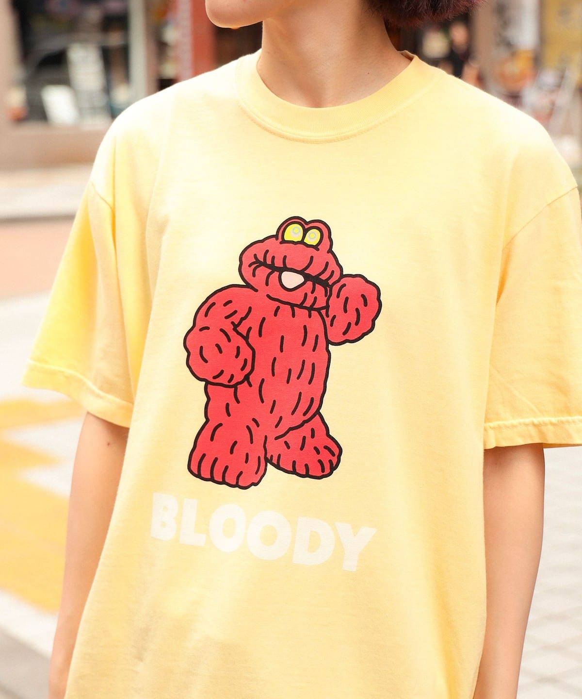 フジサキ タクマ / BLOODY Tee Tシャツ・カットソー MEN BUTTER S フジサキ タクマ / BLOODY Tee Tシャツ・カットソー MEN BUTTER S