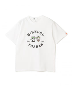 BEAMS JAPAN meets とえいろ / みんくる＆とあらん Tシャツ ホワイト