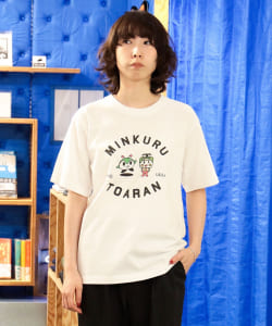 BEAMS JAPAN meets とえいろ / みんくる＆とあらん Tシャツ ホワイト