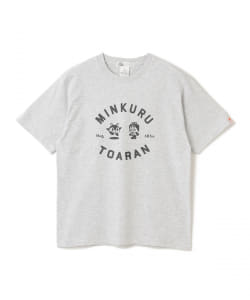 BEAMS JAPAN meets とえいろ / みんくる＆とあらん Tシャツ アッシュ