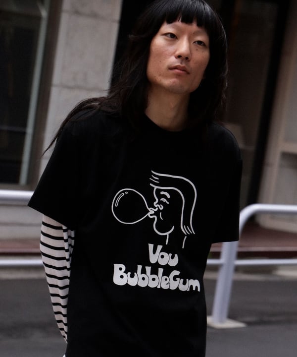 VOU / BUBBLE GUM T-Shirt STAFF Model：183cm Size：L