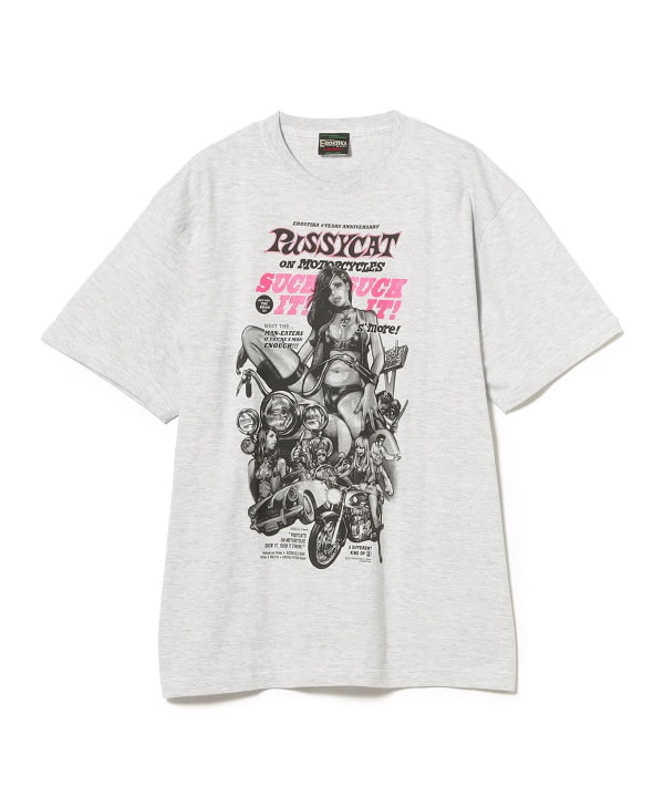 TOKYO CULTUART by BEAMS（トーキョー カルチャート by ビームス）Rockin'Jelly Bean / PUSSYCAT  ON MOTORCYCLE Tee shirt（Tシャツ・カットソー プリントTシャツ）通販｜BEAMS