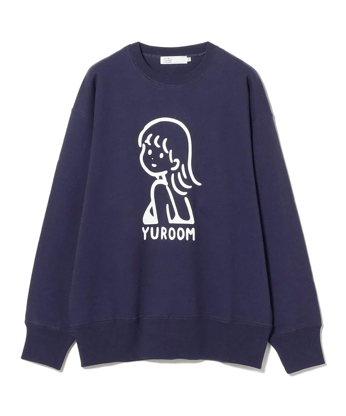 白根ゆたんぽ シラネユタンポ / yuroom crew sweat shirt トップス WOMEN NAVY L 白根ゆたんぽ シラネユタンポ / yuroom crew sweat shirt トップス WOMEN NAVY L