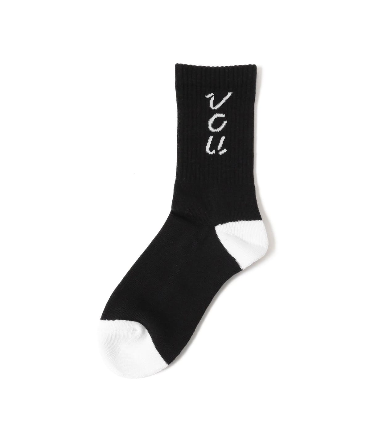 VOU / LOGO & LOG SOX ���b�O�E�F�A MEN BLACK 24~27cm