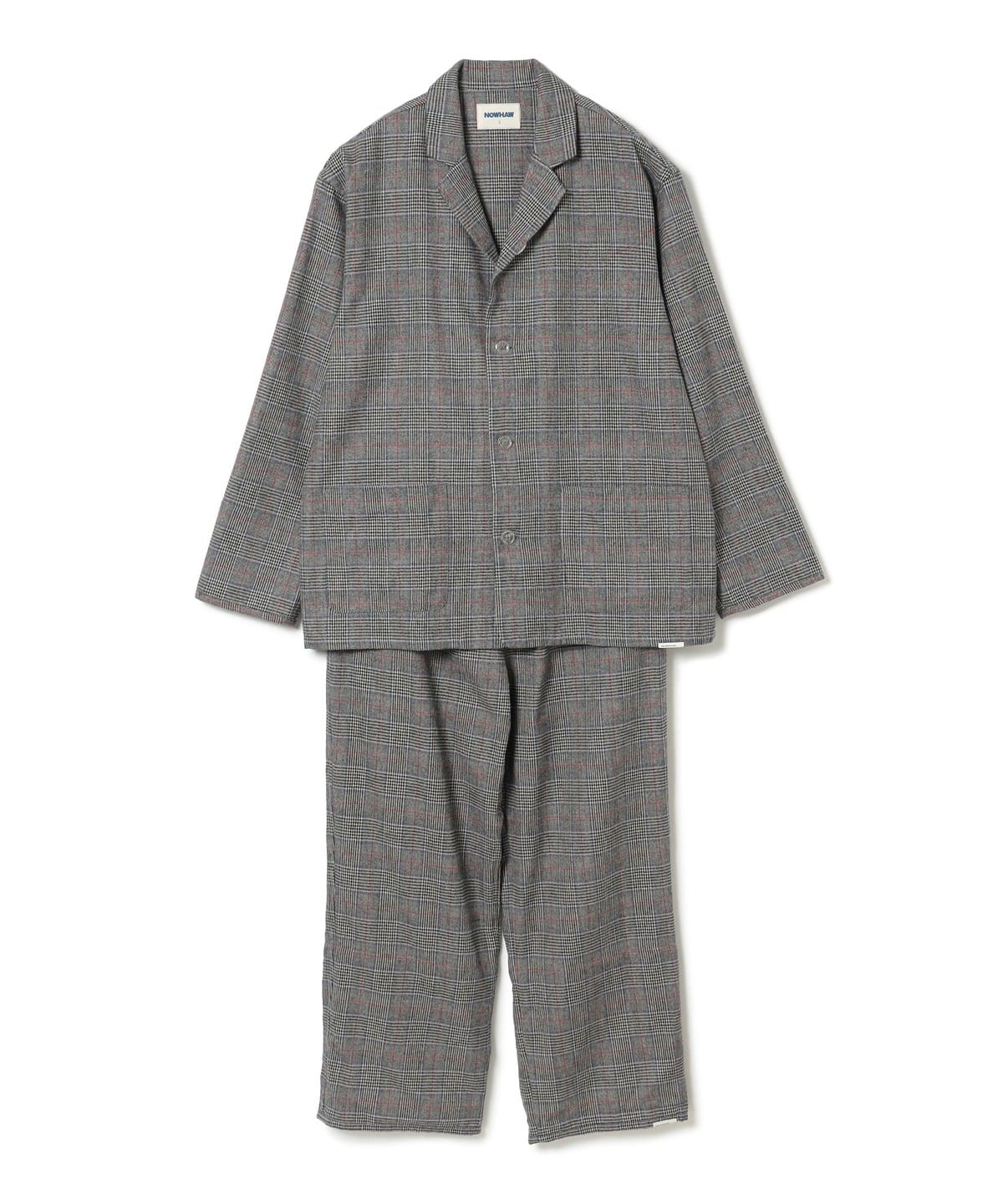 "NOWHAW / "day" pajama メランジネルチェック アンダーウェア・着物 WOMEN GREY M" "NOWHAW / "day" pajama メランジネルチェック アンダーウェア・着物 WOMEN GREY M"