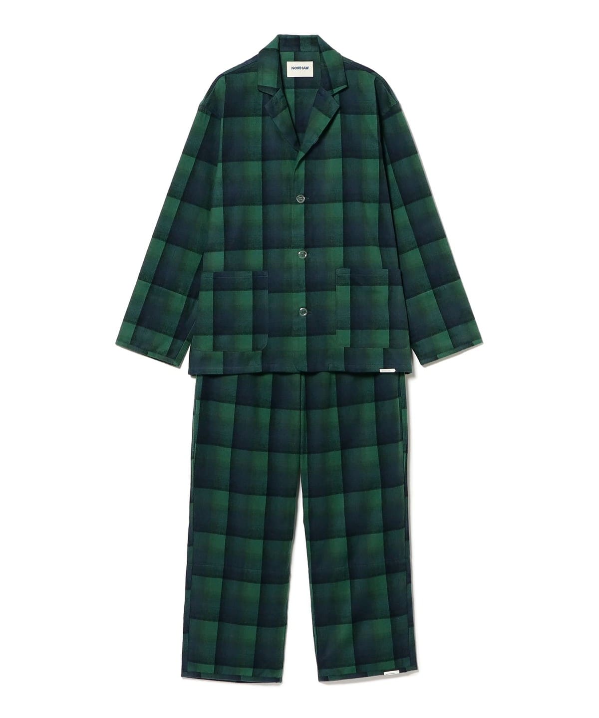 "NOWHAW / "day" pajama チェック フランネル アンダーウェア・着物 MEN GREEN L" "NOWHAW / "day" pajama チェック フランネル アンダーウェア・着物 MEN GREEN L"