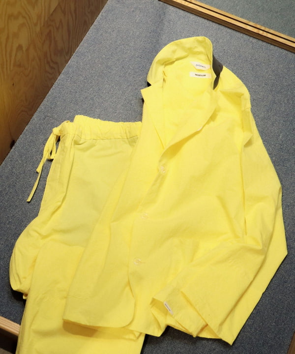 DIGAWEL × NOWHAW / "day" pajama #yellow 商品の色味は白背景商品単体で撮影した画像をご参照ください。