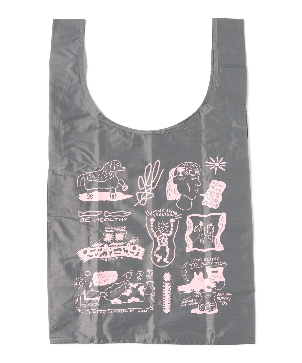 【別注】norahi × BAGGU バグゥ / Eco Bag バッグ WOMEN LT. GREY*PINK ONE SIZE 【別注】norahi × BAGGU バグゥ / Eco Bag バッグ WOMEN LT. GREY*PINK ONE SIZE