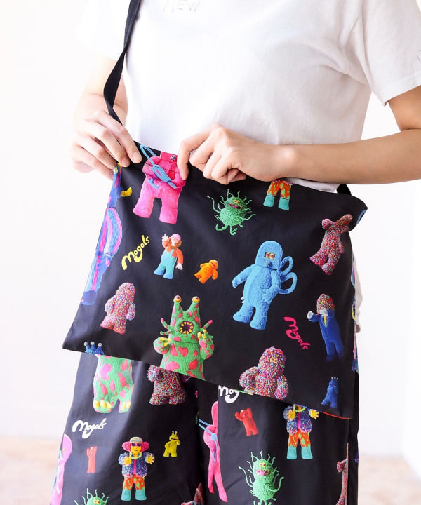 新作♡ヌビバッグ　サコッシュ　マチあり　ダークグレー　リボン　底板マグネット付 TOKYO CULTUART by BEAMS（トーキョー カルチャート by ビームス