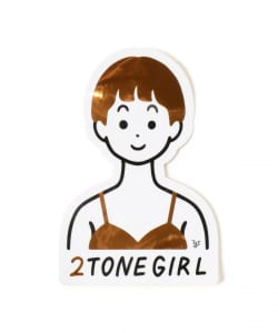 白根ゆたんぽ / 2TONE GIRL METALLIC ステッカー