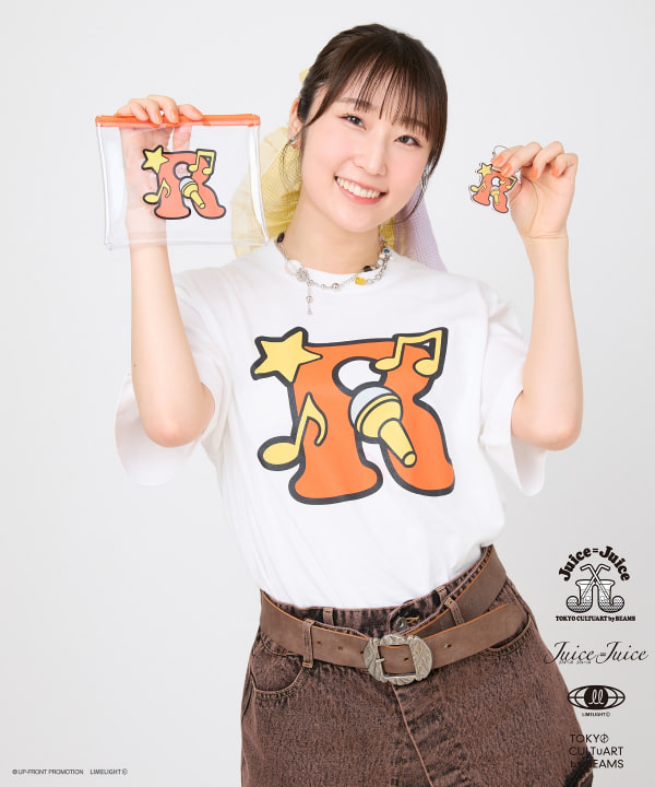 Juice=Juice イニシャルポーチ 商品の色味は白背景商品単体で撮影した画像をご参照ください。