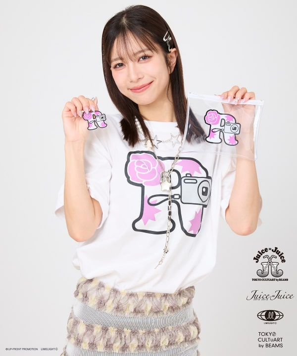 Juice=Juice イニシャルポーチ 商品の色味は白背景商品単体で撮影した画像をご参照ください。