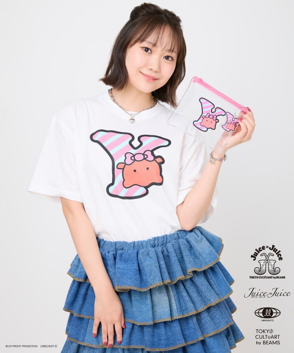 Juice=Juice イニシャルポーチ 商品の色味は白背景商品単体で撮影した画像をご参照ください。