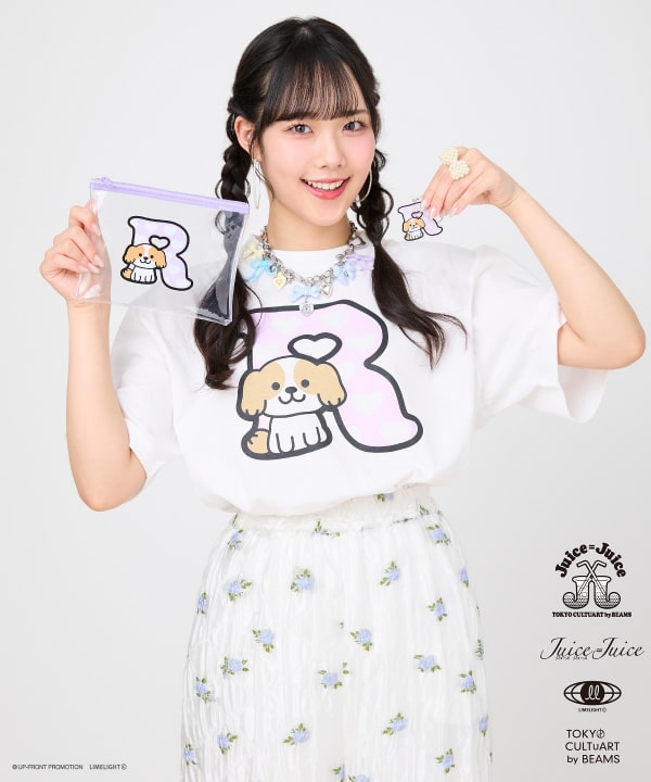 Juice=Juice イニシャルポーチ 商品の色味は白背景商品単体で撮影した画像をご参照ください。