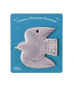 BIRDS' WORDS / Ceramic Christmas Ornament 2025